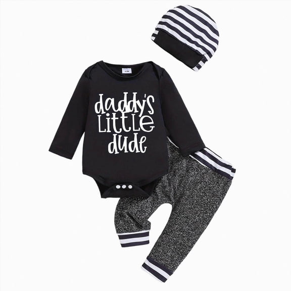 HCNTES Baby Boy Winter Clothes Baby Boys Clothes Baby Boy Clothes Fall Winter Outfit Embroidery Waffle Long Sleeve Romper Pants Set 0 3 6 9 12 18 Months