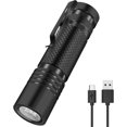 thumbnail image 1 of Linterna ultrapotente, minilinterna LED tipo C recargable de 800 lúmenes, 5 modos de luz, linterna táctica impermeable IPX4 para camping, senderismo y emergencias., 1 of 5