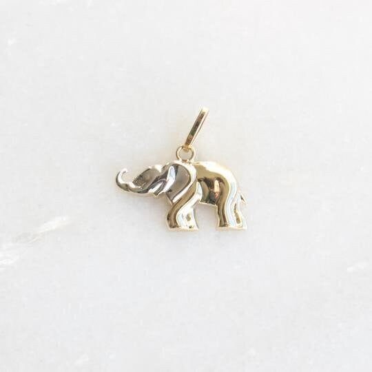 Elephant Pendant In 14k solid gold ,Charms Pendant Lucky Symbol Jewelry