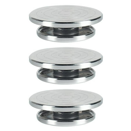 

3Pcs 12/15cm Double Face Use Aluminum Alloy Turntable for Ceramic Clay Sculpture Platform Pottery Wheel Rotating Tools