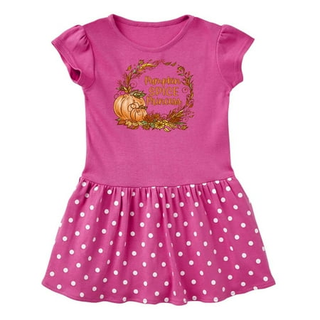

Inktastic Pumpkin Spice Princess with Autumn Leaves Gift Toddler Girl Dress