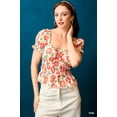 thumbnail image 2 of Floral Smocked Peplum Blouse, 2 of 5