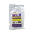 thumbnail image 1 of QualGear 10mm Cable Clips, White, 100 Pack, CC10-W-100-P, 1 of 4