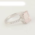 thumbnail image 2 of KIRAN FINE JEWEL Cushion Rose Quartz CZ Diamond Cocktail Band Ring 925 Sterling Silver Wedding Women Gemstone Statement Jewelry Gift For Her, 2 of 5