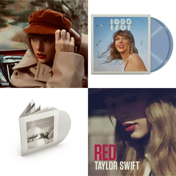 Red (Taylor's Version) (4LP) & 1989 (Taylor's Version) (2LP/Crystal Skies Blue Vinyl) & Tortured Poets Department (X) (Ghosted White Vinyl/2LP/Manuscript- Bonus Track) & Red