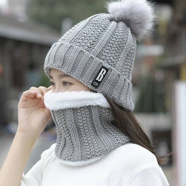 Men Women Knitting Wool Beanie Hat hat letter B Knitted Cap Round Ball Braided Warm Thick Winter Head Accessory Walmart