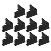 Uxcell 10Pcs L Shape Leg Pads, 2" x 2" PVC Furniture Leg Cover Protectors, Black