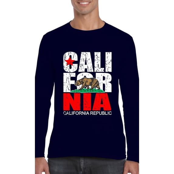 MmF - Mens Long Sleeve T-Shirts, up to Size 5XL - California Cali