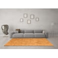 thumbnail image 3 of Ahgly Company Indoor Round Abstract Orange Modern Area Rugs, 3' Round, 3 of 4