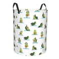 thumbnail image 2 of Balery Cute Avocado Yoga Round Laundry Basket with Handles Waterproof Freestanding Laundry Hamper for Clothes Toys in the Dorm and Family-Medium, 2 of 8