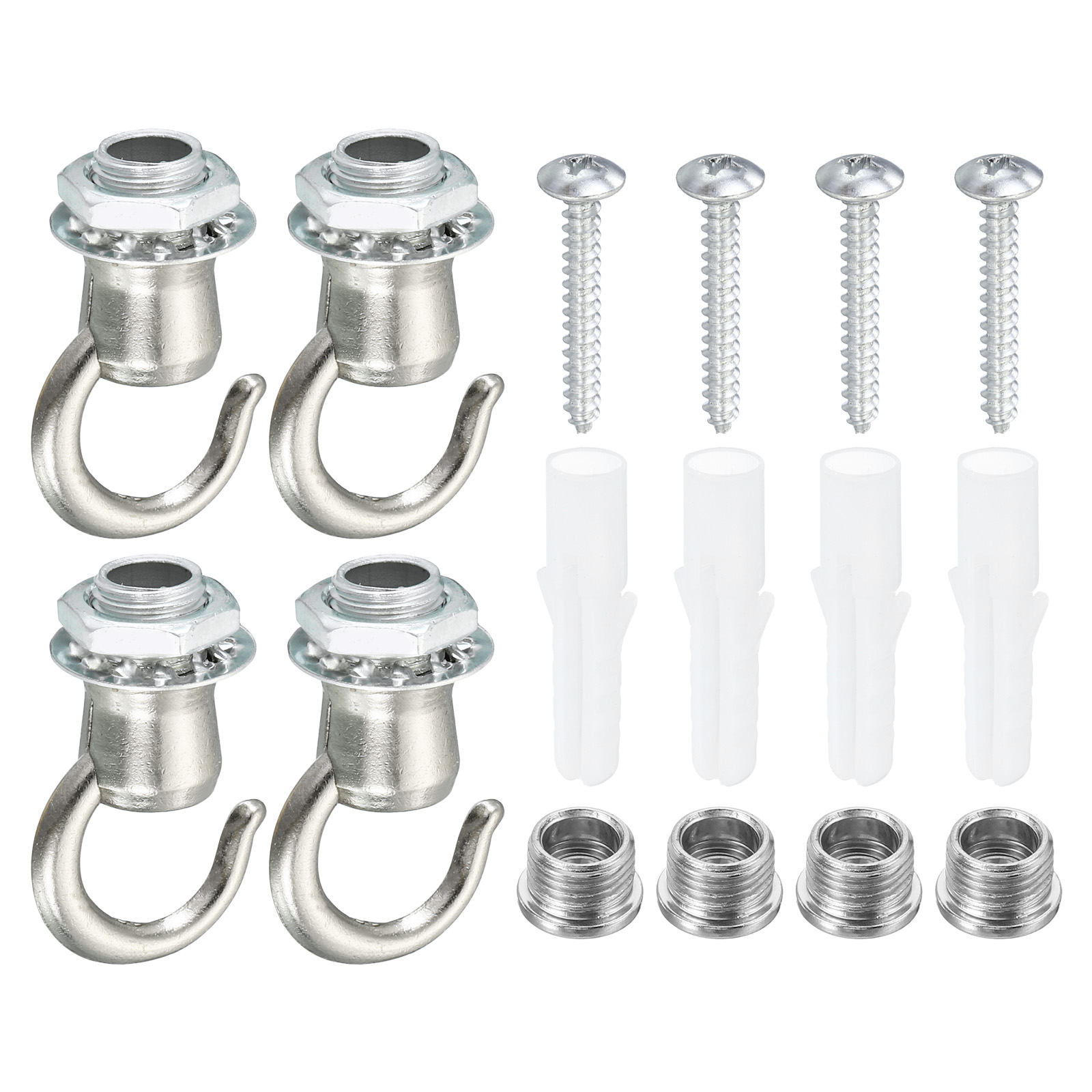 Uxcell 37mmx23mm Ceiling Hook, 4 Pack Screw Hooks Light Fixtures