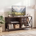 thumbnail image 4 of Gymax TV Stand for TVs up to 55'' 48'' Entertainment Center w/ 4 Open Storage Shelves, Wooden TV Cabinet with Raised Metal Legs, 4 of 10