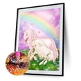 thumbnail image 2 of Pintura de diamante 5D DIY Kit de taladro redondo completo Rainbow Horse Home Decor Art Craft FLhrweasw Nuevo, 2 of 9