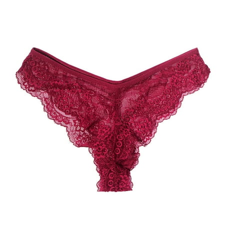 

Fiudx Women Sexy Lace Lingerie Lingerie Thong Panties Ladies Cutout Panties 890