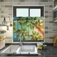 thumbnail image 7 of Coolnut Palm Tree Kitchen Curtains UV Protected Tier Curtains 2 Panels Kitchen Tiers Half Window Curtains for Guest Room Bathroom Laundry Room Basement, 24 x 27 Inch Home Decor, 7 of 7