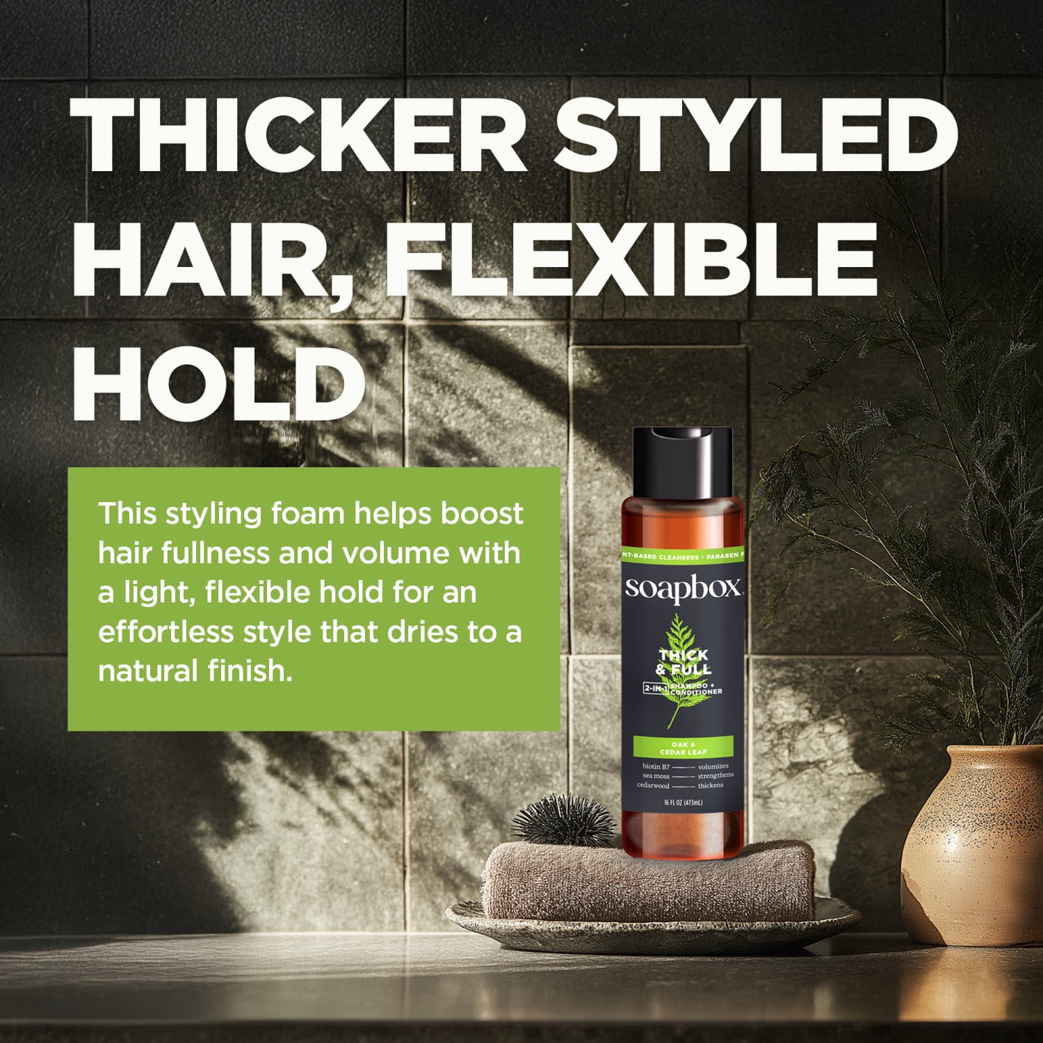 Soapbox Men's, Thickening Foam, 5 oz