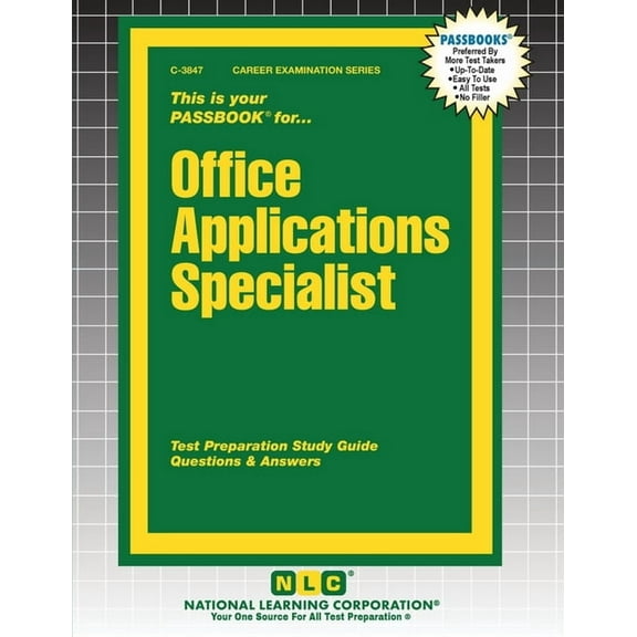 Career Examination Office Applications Specialist, Book 3847, (Paperback)