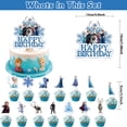 thumbnail image 3 of 34PCS Frozen Cartoon Movie Theme Party Decorations,Includes 5*3ft Birthday Backdrop Decorations,10 Napkins, 10 Plates, 13 Cupcake Toppers, for Birthday Party Decorations, 3 of 5