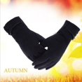 thumbnail image 1 of Winter men and women plush gloves black, 1 of 2