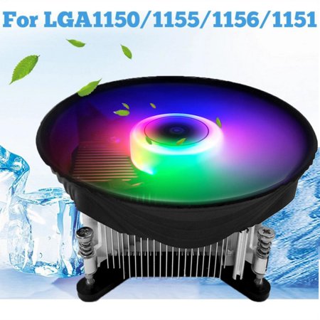 RGB Fan For Intel LGA 1150/1151/1155/1156/1366 Gaming Computer CPU Cooler Cooling
