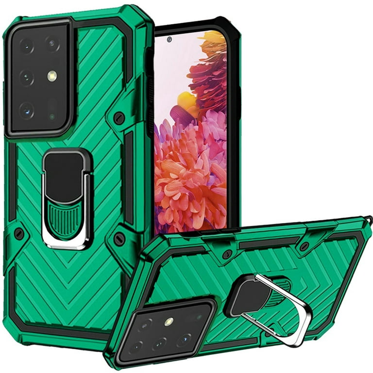 Haobuy for Samsung Galaxy S24 Ultra Case with Camera Cover Kickstand Hard  PC Shockproof Magnetic Case