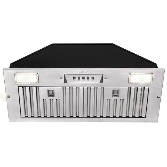 Range Hood Insert 30 Inch, 600 CFM Built-in Kitchen Hood with 3 Speeds, Ultra-Quiet Stainless Steel Ducted Vent Hood Insert with LED Lights and Dishwasher Safe Filters, Warm White