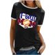 thumbnail image 1 of Elegante blusa de manga corta con cuello redondo y manga abullonada de punto para mujer OAVQHLG3B Store lin121212, 1 of 5