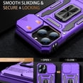 thumbnail image 2 of for iPhone 13 Pro Max Case with Screen Protector,Sliding Camera Cover,-Grade Cover with  Stand Phone Case 6.7" Purple, 2 of 12