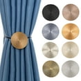 thumbnail image 3 of 2 Pieces Metal Curtain Tieback Polyester Replacement Household Kitchen Bedroom Sunshade Solid Color Household Bedroom Sunshade Drape Fastener Buckle Beige, 3 of 8