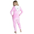 thumbnail image 3 of Women's Plush Animal Onesie Pajama, Pink Unicorn, L/XL, 3 of 5