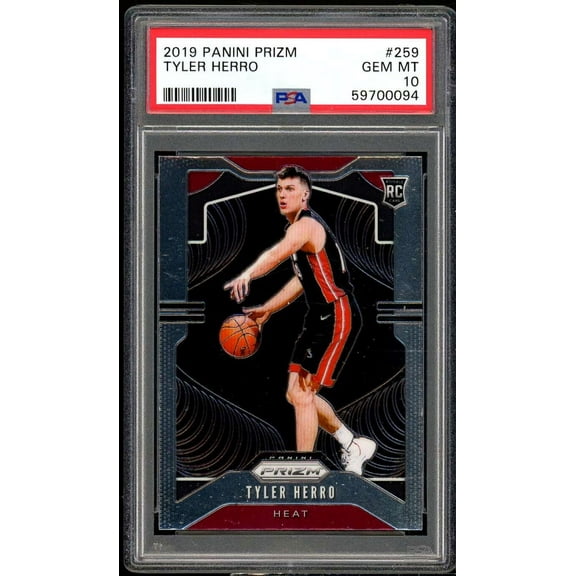 Tyler Herro Rookie Card 2019-20 Panini Prizm #259 PSA 10