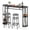 Black, variant on Gymax 3 Pieces 60'' Bar Table Set for 2 w/ Faux Marble Tabletop & Storage Shelves
