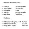thumbnail image 2 of Contra Para Lavabo Con Rebosadero COFLEX Ph-219 plateado, 2 of 3