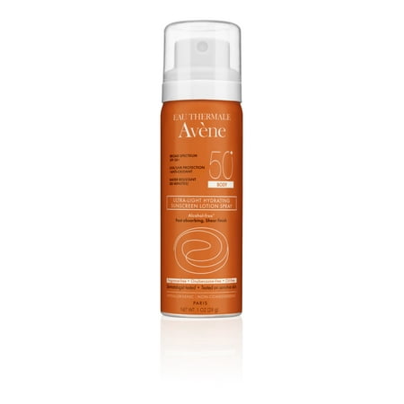 Avene Ultra-light Hydrating Sunscreen Lotion Spray SPF 50+ for Body, 1 Oz