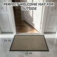 thumbnail image 5 of SIXHOME Outdoor Mat Non Slip Doormat 24"x35.5" Front Door Mat Outside Absorbent Rubber Welcome Mat Low Profile Dirt Trapper Indoor Outdoor Doormat Thicken Checker Entryway Rug Floor Mat Beige, 5 of 8