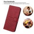 thumbnail image 4 of Dteck for Apple iPhone 15 Pro Max Slim Case, Shockproof Premium PU Leather Wallet Flip Hand Strap Lanyard Case with Credit Card Holder Women RFID Blocking Protective Purse Phone Cover, red, 4 of 7