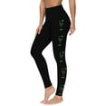 thumbnail image 2 of lcziwo Women's St Patricks Day Running Leggings Shamrock Clover Print Soft Stretchy Yoga Pants High Waisted Tummy Control Tight Pants Black XL, Lightening Sales, 2 of 5