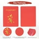 thumbnail image 5 of Conjunto de Funda para Pasaporte y Etiqueta de Equipaje Uxcell - Funda de Pasaporte de Privacidad Segura - Etiquetas de Maleta - [Rojo - Cuero PU] Accesorios de Viaje, 5 of 7