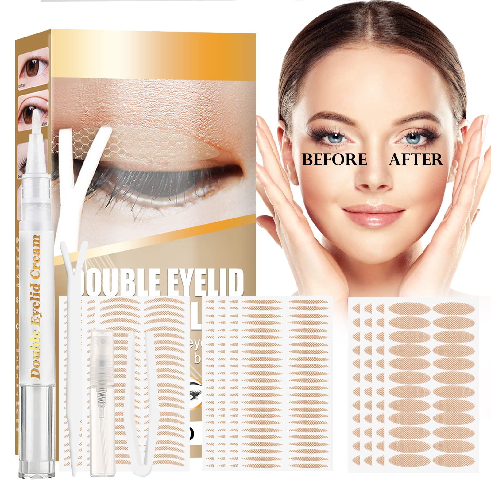 Eyelid Tape, 480 PCS Invisible Double Eyelid Stickers, Waterproof