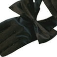 thumbnail image 7 of 1 Pair Women Gloves Satin Bow Decor Solid Color Fiver Fingers Vintage Soft Anti-slip Breathable Bride Wedding Prom Banquet Performance Gloves, 7 of 7