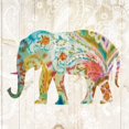 thumbnail image 2 of Nai, Danhui 20x20 White Modern Wood Framed Museum Art Print Titled - Boho Paisley Elephant II, 2 of 4