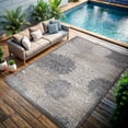 CAMILSON Tropical Area Rug, Beige, 5x7, Washable, Indoor Outdoor, UV ...