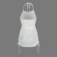 thumbnail image 4 of Women's Solid Color Swim Cover Up Dress With Drawstring Beach Mesh Skirt Swimsuit Cover Ups for Women plus Size Sheer Bathing Suit Cover Ups Women Swim Cover up Dress Long plus Size Bathing Suit Cover, 4 of 4