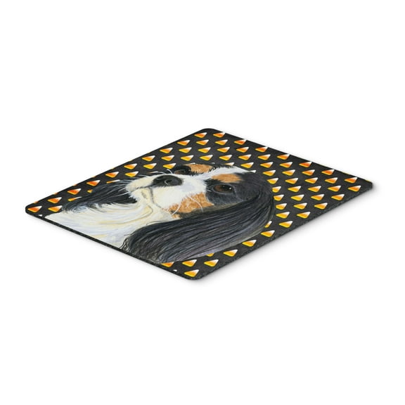 Carolines Treasures LH9065MP "Cavalier Spaniel Tricolor Candy Corn Halloween Portrait Mouse Pad Hot Pad or Trivet" Large