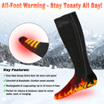 thumbnail image 6 of OHORTEB Heated Socks for Men Women 5000mAh Rechargeable Electric Heating Socks Warm Winter Thermal Socks for Skiing Hiking Camping Hunting, 6 of 6