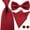 Dark Red, variant on Men Satin Bowtie Wide Neck Tie Handkerchief Hanky Pocket Square Cuff Link Set