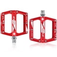 thumbnail image 1 of Tignapoo Pédales de Vélo Rouges Premium PD-02: Alliage d'Aluminium Léger, Antidérapant, Double Roulements pour une Utilisation Fluide, Installation Facile, Compatible avec la Plupart des Vélos, 1 of 7
