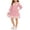 Pink, variant on Long Sleeve Knitted Dresses Girls Princess Pleated Sweater Dress Ribbed Cute Fall Winter School Uniforms Navy, Size 5 Y