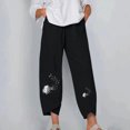 thumbnail image 1 of SMihono Pantalon en Lin pour Femmes Mode Grande Taille Décontracté Ample avec Poches, jusqu'à 65% de Réduction!, 1 of 5