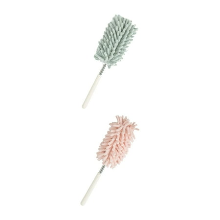 

2 Extendable Multi-Function Cleaning Brushes Green and Pink